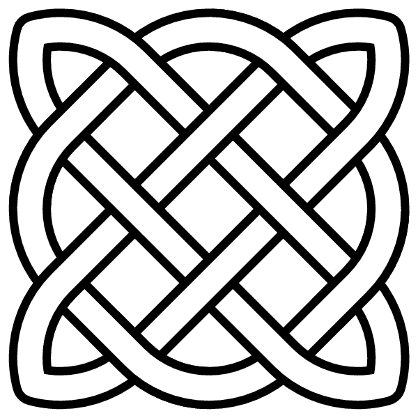 3-loop link in the form of a quasi-Celtic knot