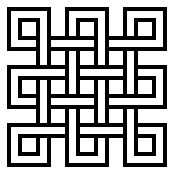 3-loop link in square form