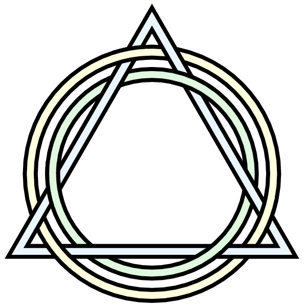 Triangle and two circles