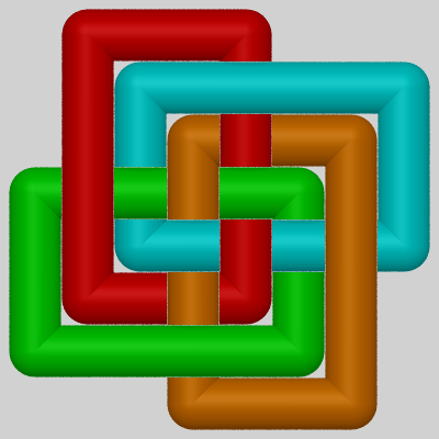 Four linked rectangles as an impossible figure