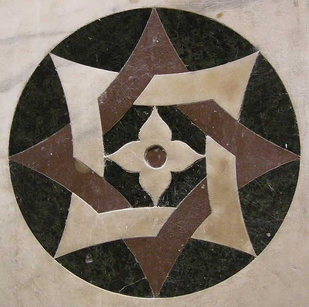 Decorative motif of interlaced squares, San Pancrazio, Florence.jpg