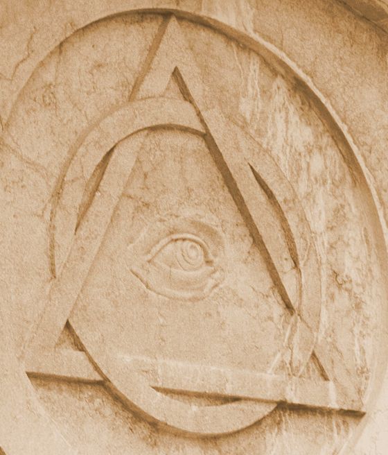 Eye of Providence inside triangle interlaced with circle Venice.jpg